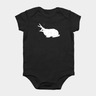 Hillary White Rabbit Baby Bodysuit